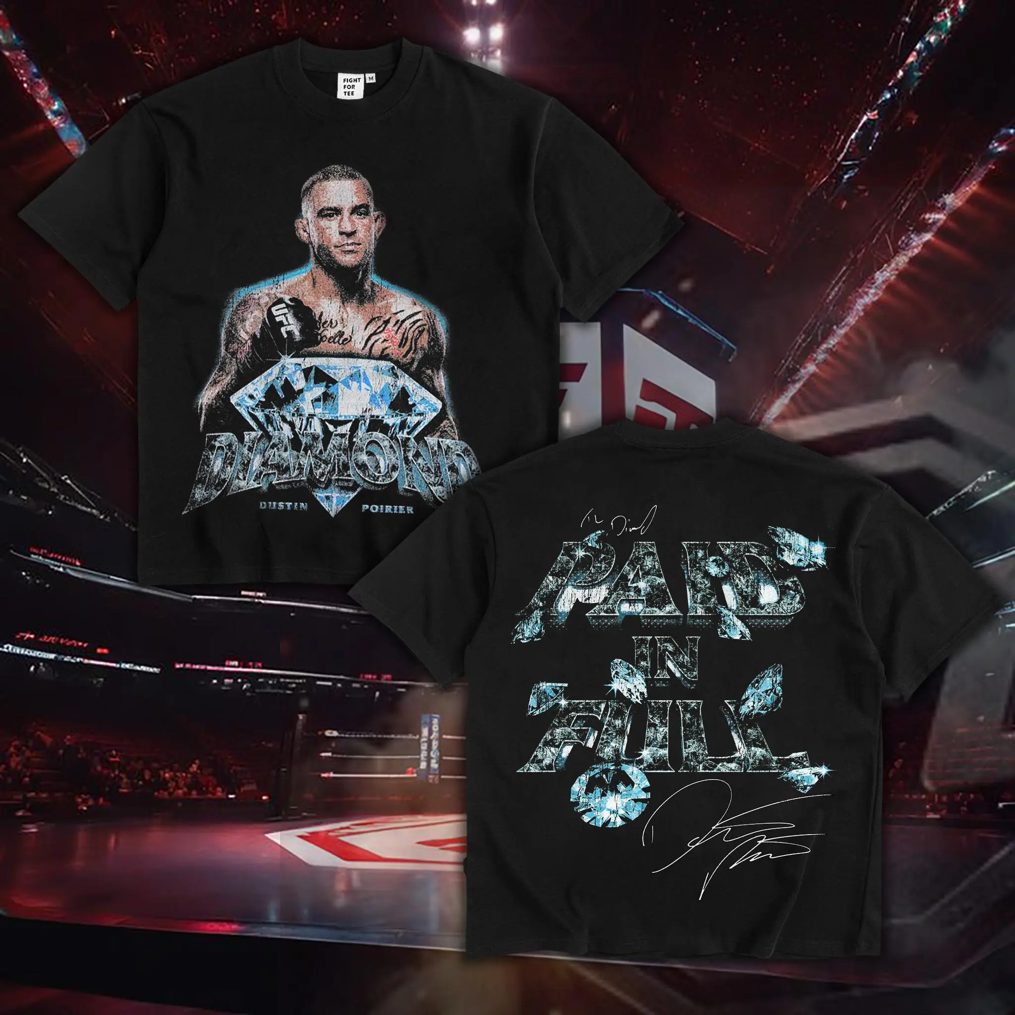 Dustin "The Diamond" Poirier Paid In Full Oversize Vintage T-Shirt 90s Style Unisex Boxing MMA Fighter Tee Gift for Fans Her Him 100% Cotton DTG Printed Streetwear Graphics Top