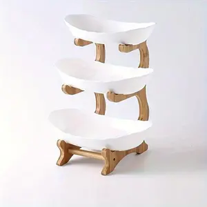 Multifunctional Decorative Tiered Luxury Fruit Stand Organiser - Layered Fruit Bowl, Creative Candy Display Rack, Space-Saving Home Organizer, Easy-to-Assemble Room Accessories for Living Room Kitchen Desserts