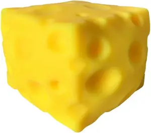 Giant Squishy Cheese Block - 6/7cm Yellow Moldable Non-Rebound Fidget soft Toy, Squishies Fidgets Squishies with Squeeze Feature, ASMR Stress Ball Glutinous Gift for Play & Relaxation (Party Bags Supplies)