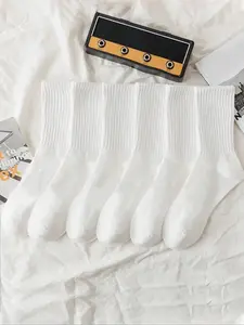 6 Pairs Kids Ankle Socks, Unisex Plain High Elasticity, Casual Fitted Socks for All Seasons, Ideal for Daily Wear & Outdoor Activities