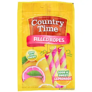 Country Time Filled Ropes | Sour N' Sweet Lemonade Candy Ropes