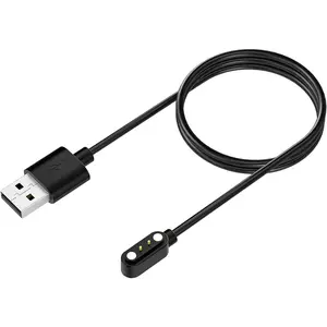 3.3FT Smart Watch Charger Compatible with Letsfit VeryFitPro Willful YAMAY, Magnetic USB Smartwatch Charging Cable for SW021 SW023 SW025 ID205L ID205U ID205S Umidigi Uwatch 3S 3 2S, Black