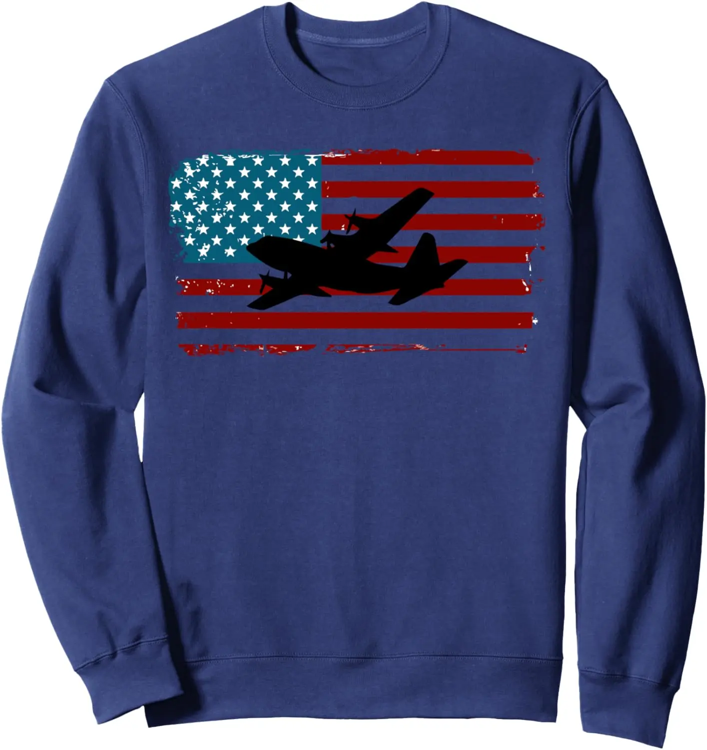 Patrioctic C-130 Hercules Airplane | USA Airplane Gift Sweatshirt
