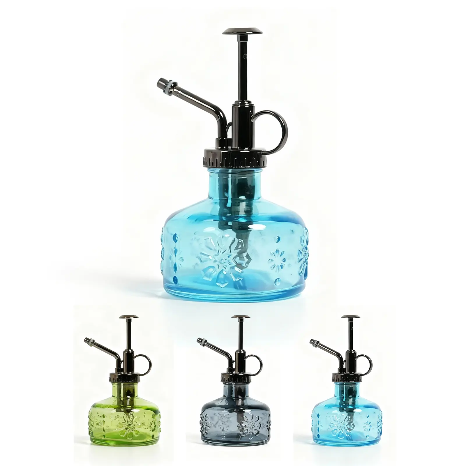 Bamworld Vintage Blue Garden Sprayer - Mist Spray Bottle Watering Equipment, Indoor Plant/Succulent Tool, Air Pump Disinfection Container, Christmas Gift for Plant Lovers