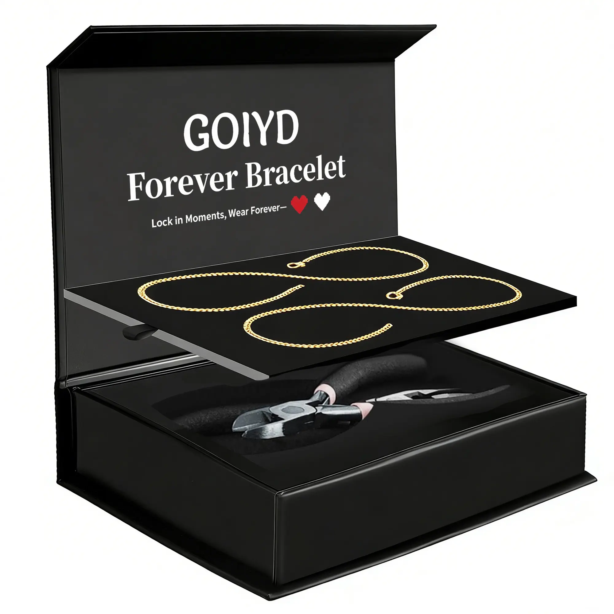 【GOIYD】 Permanent Couples Bracelets for Men & Women, Unique Special Clasp, Stylish Matching Jewelry, Sweet Gift for Anniversary, Birthday & Date Night