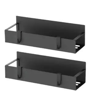 2Pack Magnetic Spice Rack Organizer for Fridge Seasoning Organizer for Kitchen storage with Screw Magnetic Shelf with Hook for Refrigerator and Oven