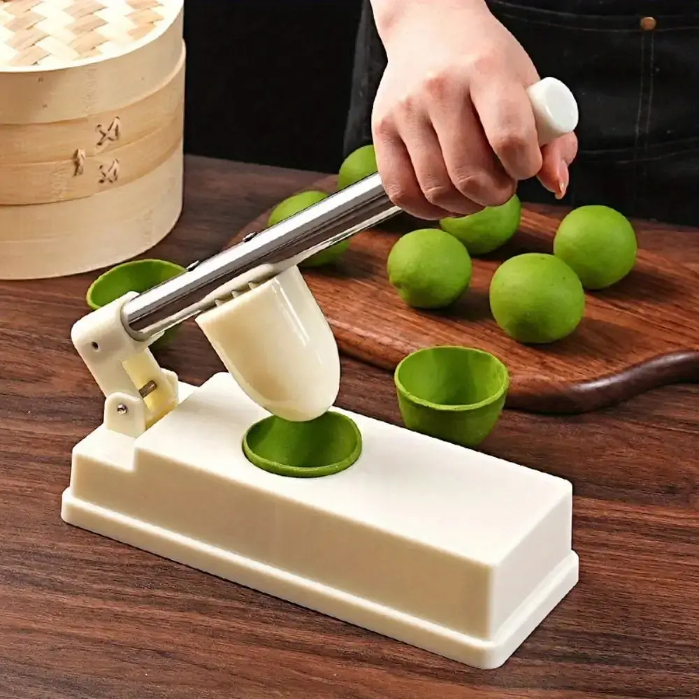 Heavy Duty Dumpling & Mooncake Mold Set - Extended Handle Lift, ABS Material, Stainless Steel Components, Comfort Grip, Non-Stick Oval Dough Press, Easy Wipe Clean Pastry Tool for Kitchen Utensils, Dumpling Mold