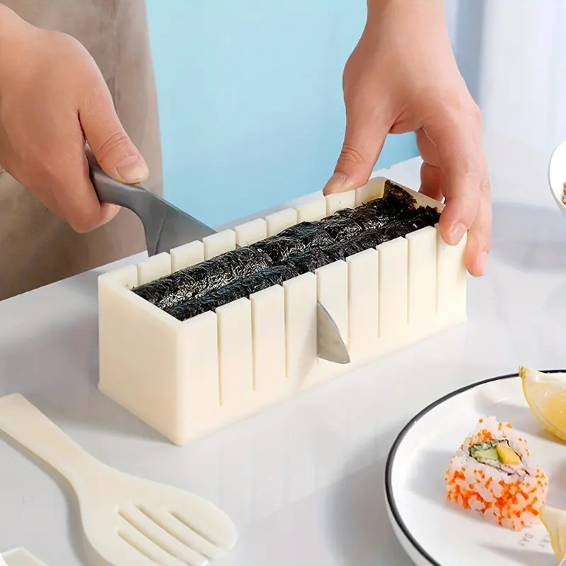 Sushi Making Kit - DIY Japanese Sushi Roll Maker with Rice Mold and Bento Accessories, Sushi Press Mold, Kitchen Utensils, Kitchen Tool