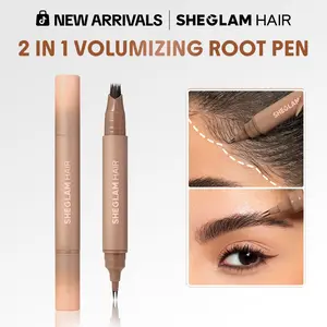 SHEGLAM HAIR 2 IN 1 Volume Boost Root Touch Up Pen-Red, Hairline Stick, Fill Hairline & Brows, Use As Eyeliner & Lashes, Multi-Use, Waterproof, Sweat & Oil-Proof, 24H Long-Lasting Quick Cover-mothersdaygift