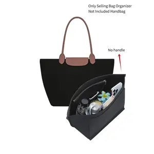 Handbag Organizer Insert, Large Purse Bag Organizer for Foldable Handle bag, Storage Bag Organizer, Compatible with Large Tote Handbags, Large Handbags and other handbags, Zipper Organizer