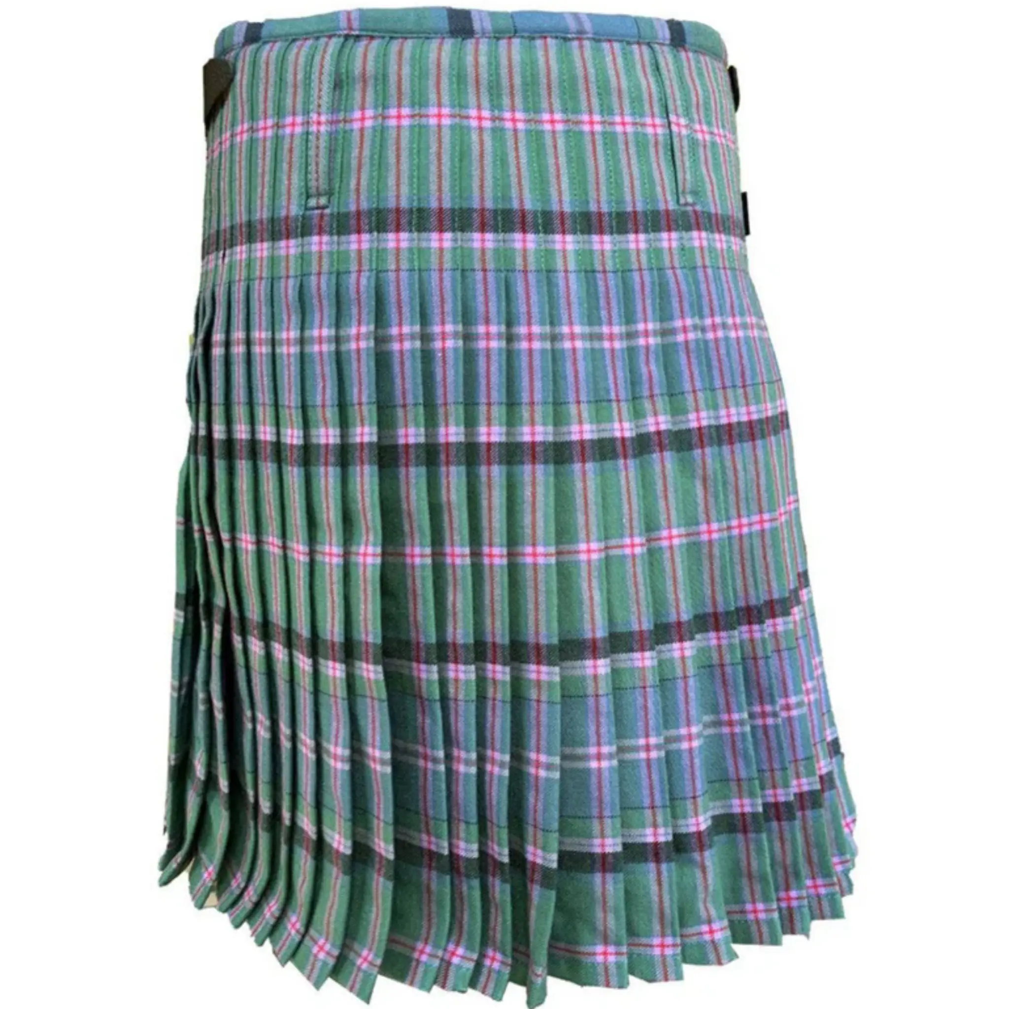 Authentic Clan Cooper Ancient Tartan Kilt - Heavy Weight Premium Wool Traditional Kilt with Buckle Closure for Formal & Casual Occasions