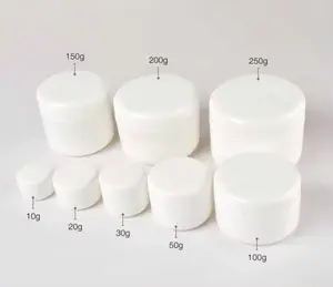 15 Set Waterproof 5.2 oz white Jar for Cosmetic Use - Available in Various Sizes Including 10g, 20g, 30g, 50g, 100g, 150g, 200g, 250g Options - Easy to Use and Store