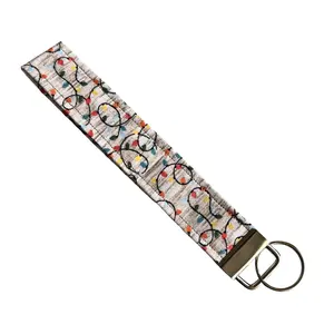 Christmas Lights Keychain Wristlet, Key Fob Lanyard, Retro Keychain, Y2K, Handmade