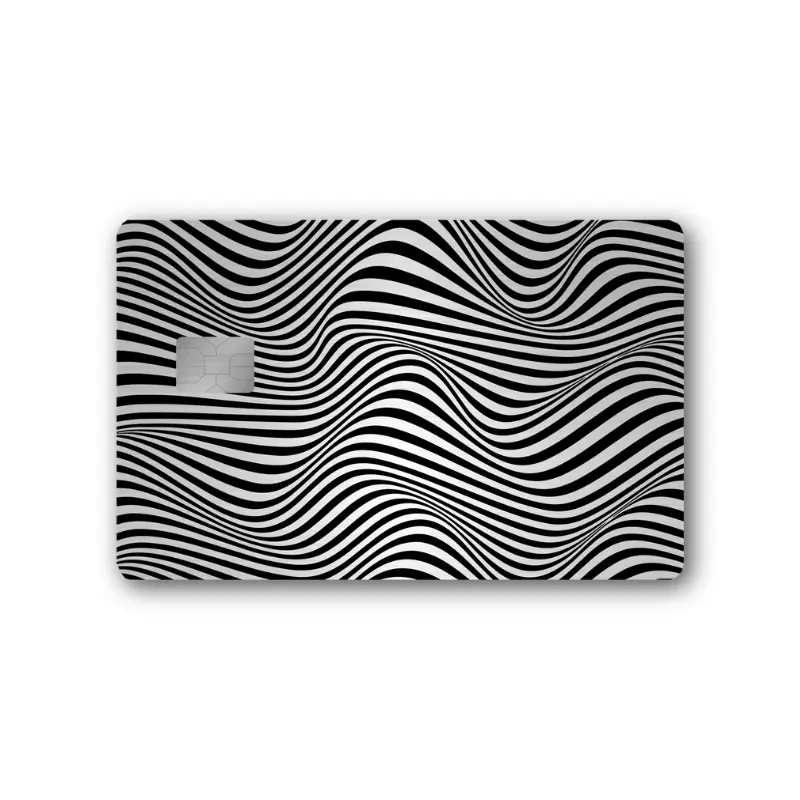 Abstract Wave Credit Card Sticker – Waterproof Vinyl Debit Card Skin for Credit & Debit Cards
