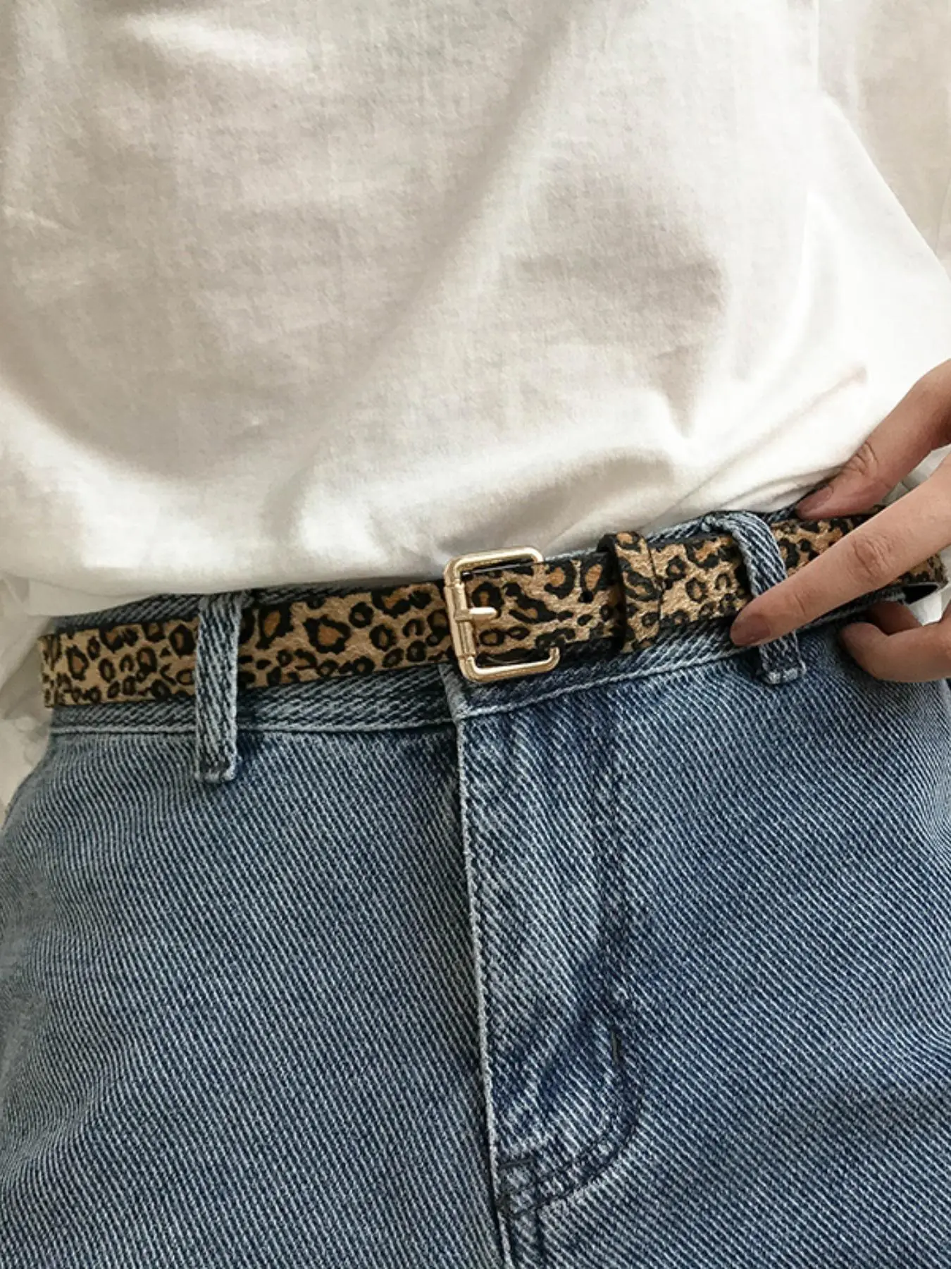 Women's Leopard Pattern Pu Buckle Belt, Gifts for Girlfriend, Vintage Trendy Matching Classic Belt, Boho Style Belt, Fashionable Trendy Versatile Buckle Waistband for Jeans, Casual Dress Belt, Vintage Solid Buckle, Leopard Print Belt, Belt With Buckle