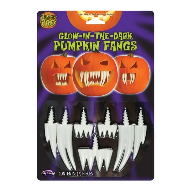 Glow in the Dark Pumpkin Fangs