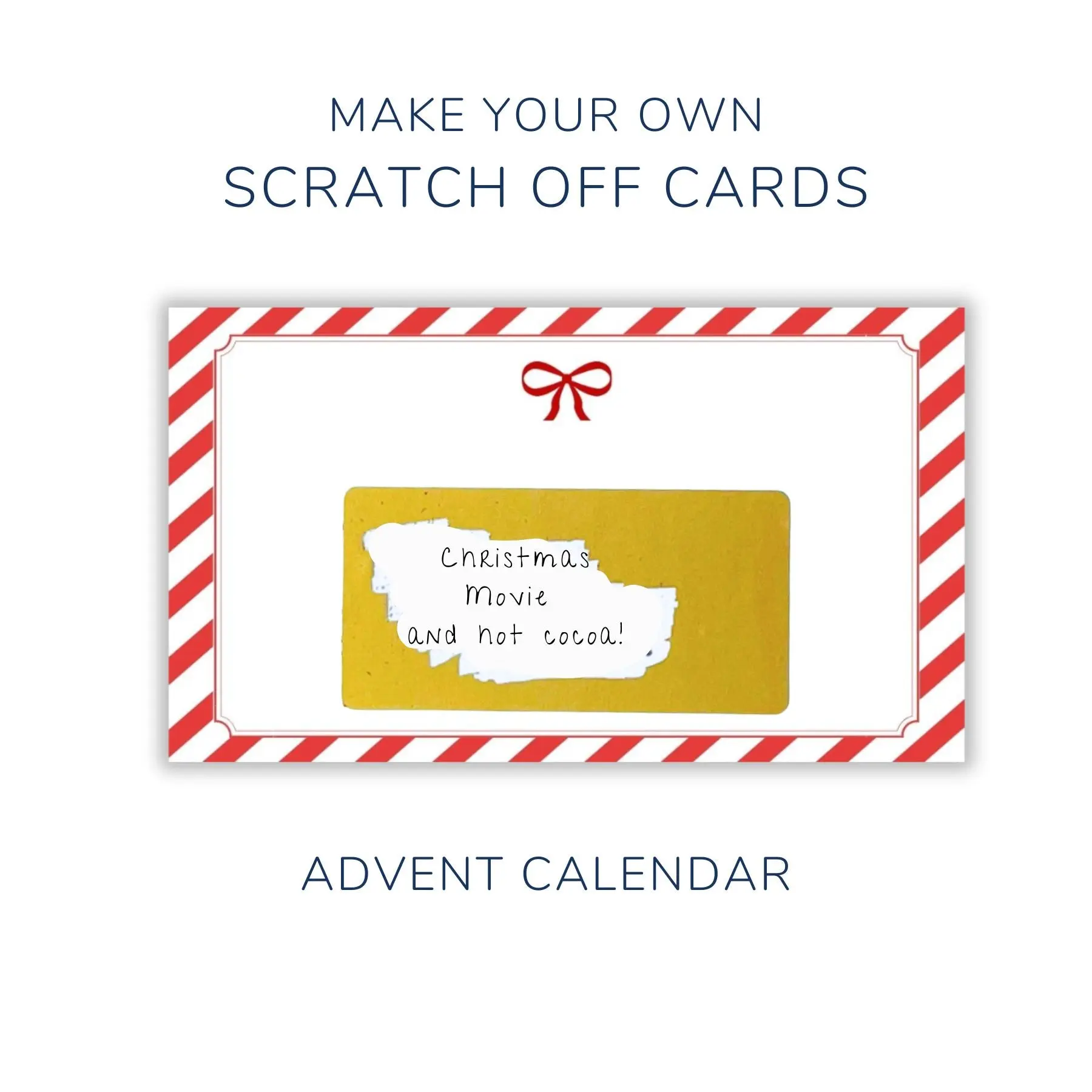 Advent Calendar- Candy Cane Scratch-off Cards