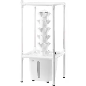 TikTokShopBlackFridayVEVOR Hydroponic Growing System with Grow Light, 30 Pods Vertical 6 Tiers Hydroponic Tower, Home Hydronic Garden with Water Pump, Plants Germination Kit for Indoor Herbs, Fruits and Vegetables