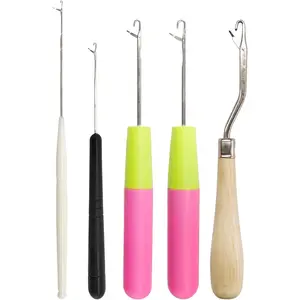 5PCS Latch Hook Different Sizes Small Crochet Hooks Needle for Hair Crafting Hair Bonnet for Curly Hair Dye Shampoo Volumizing Texturizing Powder  grips fine  brush tournament  ball joint care glove jewel stamper Women's Unscented Hair Care Set  curls Bra