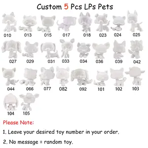 5-12 Pcs Custom White Base Blank Molds for Mini Pet Shop Art White Paintable DIY Molds Assorted Dog & Cat Designs Compatible with LPS Collectibles Art & Craft Supplies Creativity Artwork