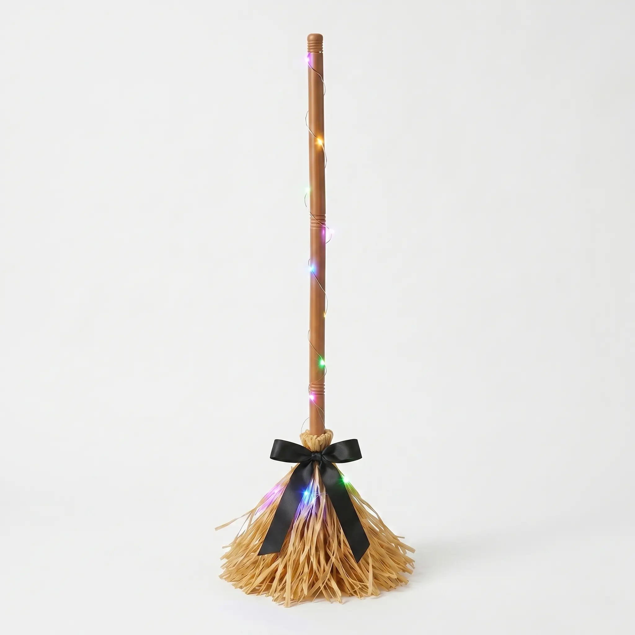 Walking Witch's Broom - 43" Animated Floating Broom with Sound & Motion | Halloween Haunted House Decor