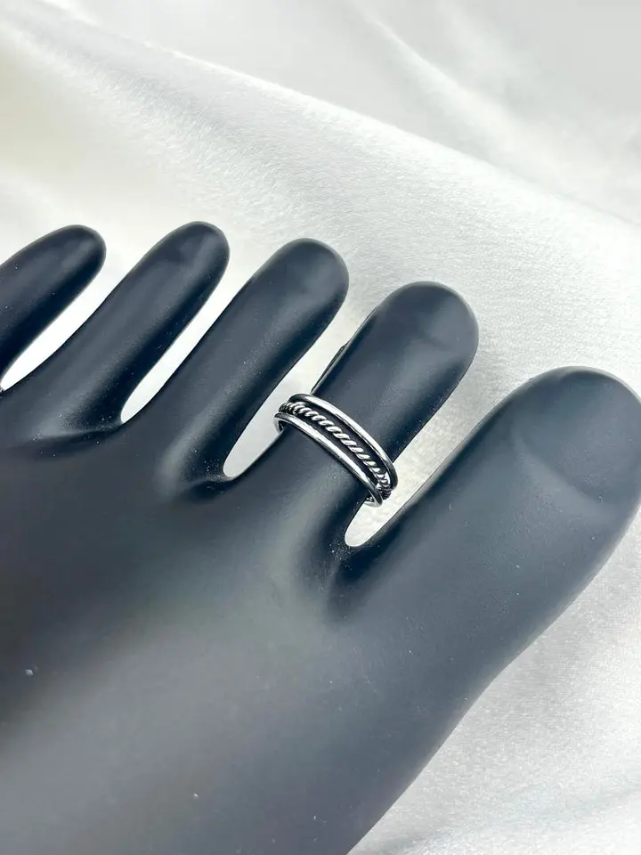 Silver 925 toe ring boho design
