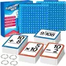 Torlam Math Learning Tool Kit - 12x12 Washable Durable Silicone Board, Multiplication Flash Cards, Times Table Chart, POP Fidget Chart, Dry-Erase Markers, Unisex Neurodivergent Kids Toys for Ages 6+, 1st-6th Grade Cool Gifts,familyfun