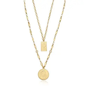 Medallions of Mine Layered Coin Necklace Set