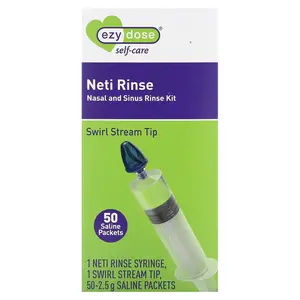 Ezy Dose Self-Care, Neti Rinse, Nasal and Sinus Rinse Kit, 52 Piece Kit