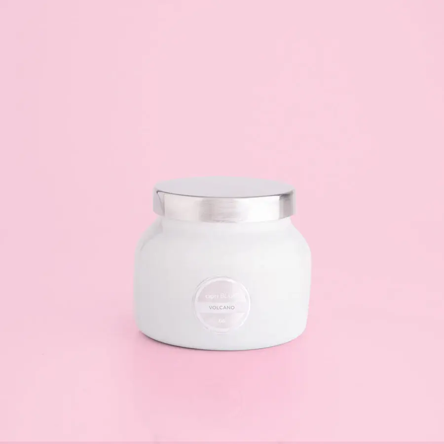Volcano White Petite Candle, 8 oz