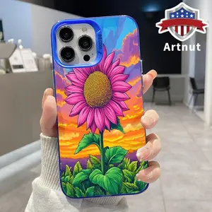 MagSafe Phone Case for iPhone 16 15 14 Pro Max 13 12 11 XR XS Plus Colorful Sunflowers Pattern Hard Polycarbonate All Coverage Ultra Thin Smartphone Cover Gift for Girl