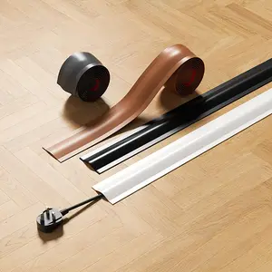 1 roll, 3 meters / 118.11 inches, long wire protection tape, network cable protector, open wire crimping slot, concealed wiring, cable protector, self-adhesive PVC wire protection strip, insulated wire sleeve, abrasion-resistant anti-trip organizer