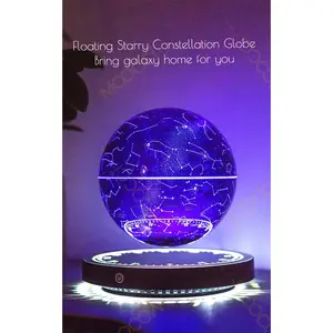 Magnetic Levitation Floating Starry Lamp, Touch Control RGB & 2700K Warm White LED Night Light, Levitating Globe Decor for Bedroom, Desk, Office – Unique Gifts