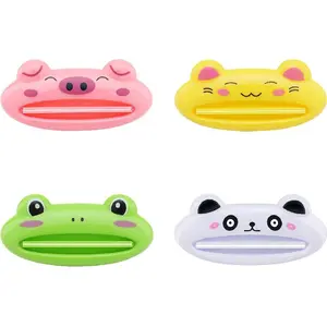 Cute Cartoon Animal Toothpaste Squeezer for Kids, Fun Plastic Bathroom Accessory for Easy Use, Perfect Toothpaste Holder for Mess-Free Experience
