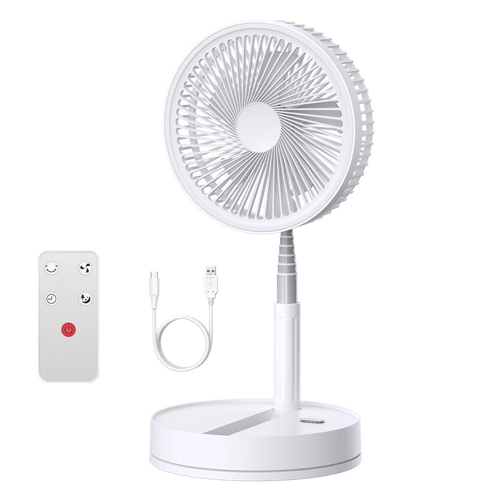 Foldable USB-Powered Desk Fan - 360° Rotation, 3 Speed Settings, 8000mAh Ultra-Long Battery Life, 105cm Max Height, Quiet Operation, Portable Oscillating Fan for Bedrooms, Offices
