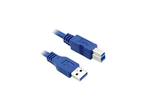 Nippon Labs USB30-5-AB 5 ft. USB 3.0 Type A Male to B Male 5ft Cable for Printer and Scanner, Blue