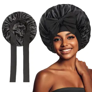 Cikana Hair Large Satin Bonnet Silk Bonnet Hair Wrap for Sleeping Sleep Cap With Elastic Soft Band Big Bonnets for Women Hair Care