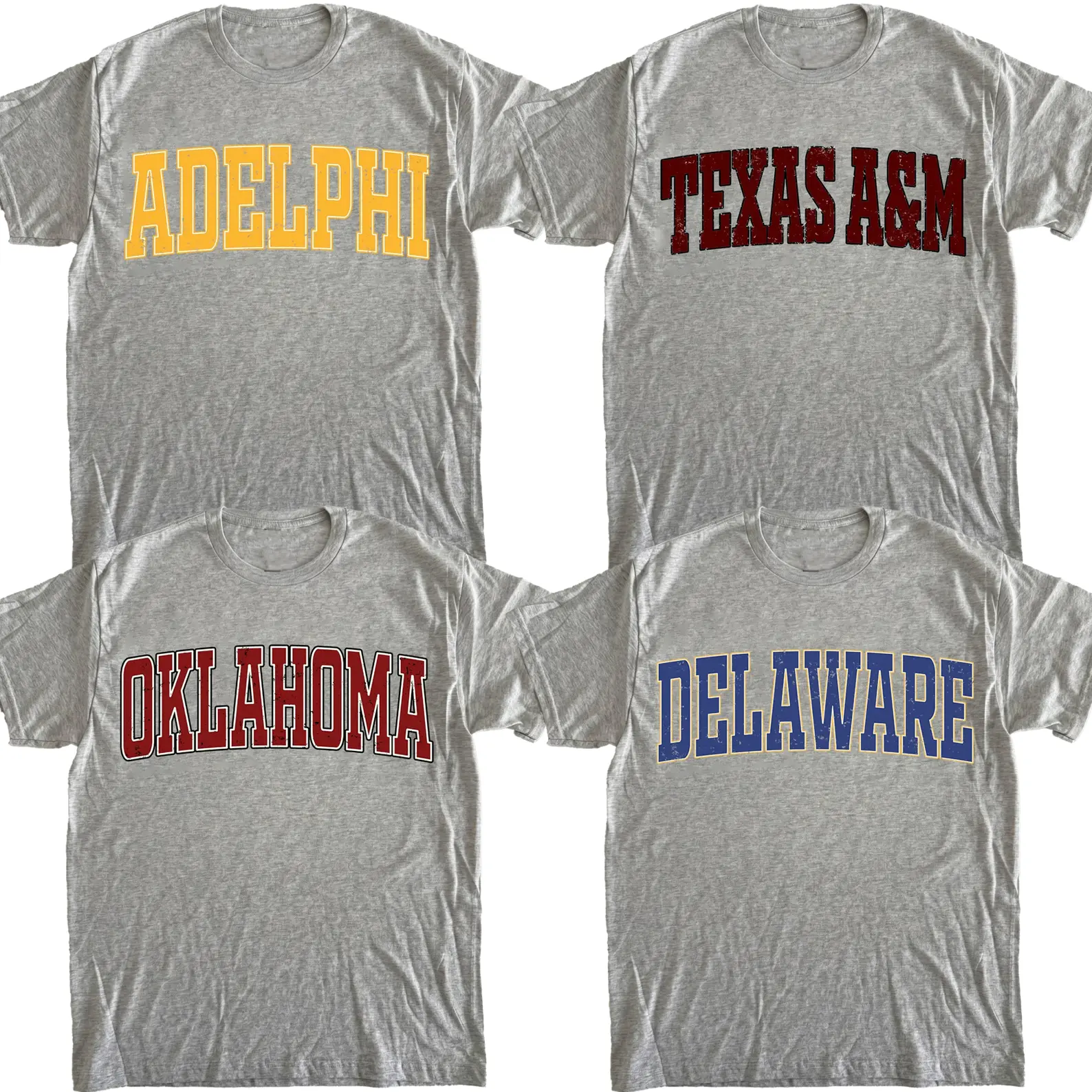 Vintage Varsity College T-Shirt – Ash Grey Cotton, Unisex Classic Tee with Retro Athletic Style, Perfect for Casual Wear & Everyday Layering, Game Day Tee for Sports Fans - Valley State Co