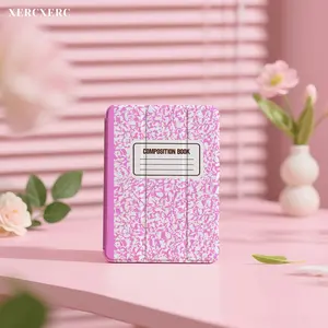 Pink Composition Book Pattern iPad Case, iPad Air 11inch Case, iPad A16 Case, iPad Case 9th/10th/11th Generation, Fall iPad Case with PU Flip Cover, TPU Soft Shell, Pen Holder, 3 - Fold Stand, Shockproof, Auto Wake/Sleep for Back to School, Gift