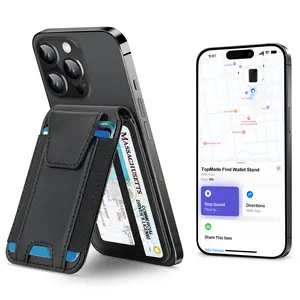 Magsafe Wallet, Works with Apple Find My(IOS only), Strongest Magnetic Wallet for iPhone 17/16/15/14/13/12 Series, Magnetic Card Holder with Adjustable Stand, 9 Cards Holder, Gifts for Boyfriend, Girlfriend, Mens, Males, Mother, Father