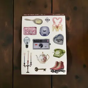 From the Thrift Store Vol. 2 – Vintage Ephemera Stickers for Junk Journaling, Scrapbooking & Collage