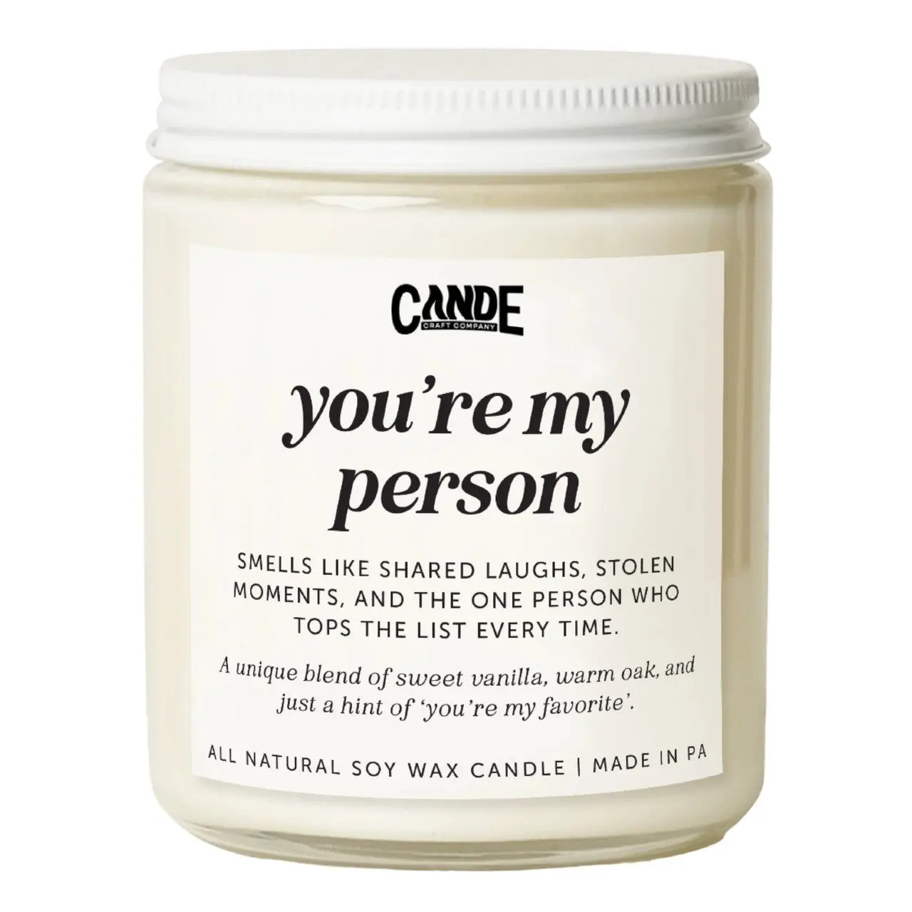You're My Person Lavender Vanilla Candle