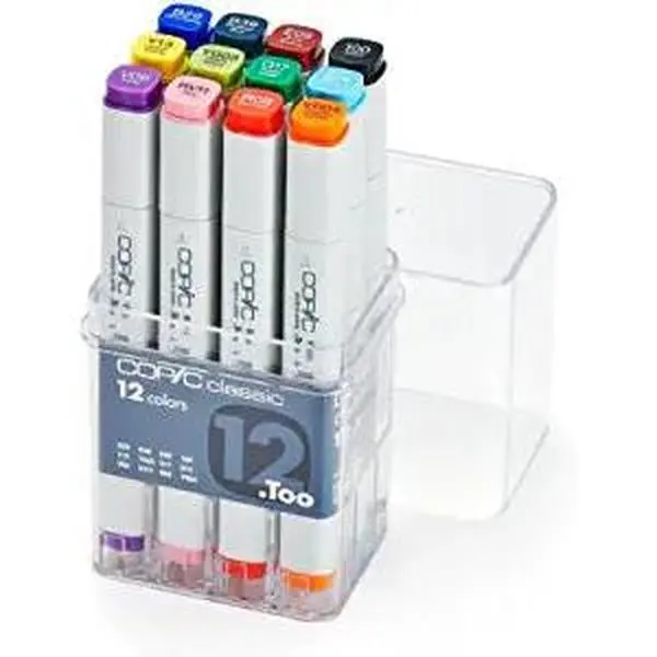 Copic Classic Alcohol-based Markers 12pc Set Basic