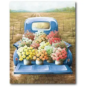 Courtside Market Flowers For Sale 16x20 Canvas Wall Art