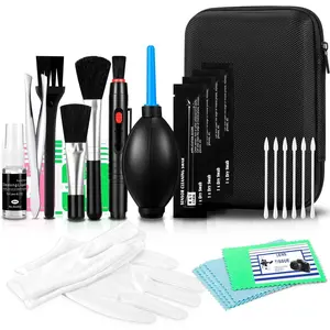 Camera Lens Cleaning Kit - Mirrorless and DSLR Camera Cleaning Kit, Including Lens Paper/Blower, Cotton swabs, dust Free Cloth, Lens Pen, Cleaning Brush