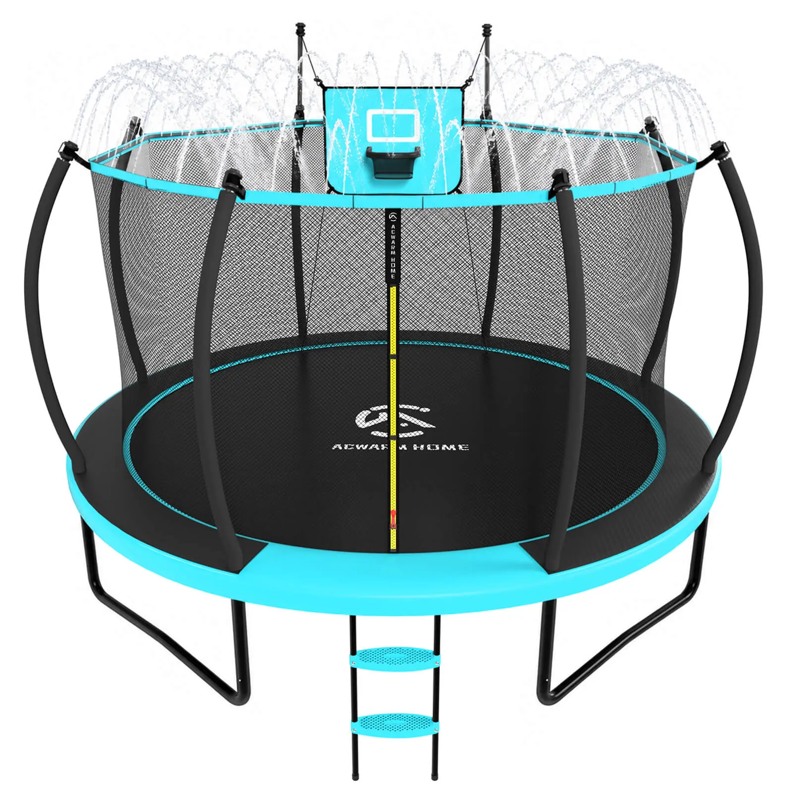 ACWARMHOME Trampoline Outdoor 14FT  with Enclosure, Anti-Rust Coated Frame, Backyard Large Recreational Trampolines with Net for Kids & Adults, ASTM Approved