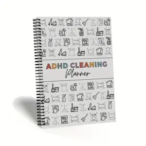 Cleaning Plan Kit, Weekly & Monthly Planner Notebook, Household Chore Sheet, Personal Organizer for Home Office