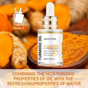 Turmeric double-layer essential oil: using advanced formula for layered nourishment, enhancing radiance+moisturizing and hydrating, it is an ideal choice for skin vitality