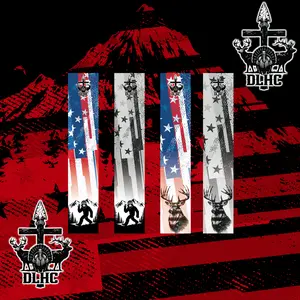 MERICA! Ultra Lightweight 5" Arrow Wrap 6 Grains or Less for Minimal Impact 14 Wraps per Pack High-End Finish for Premium Look