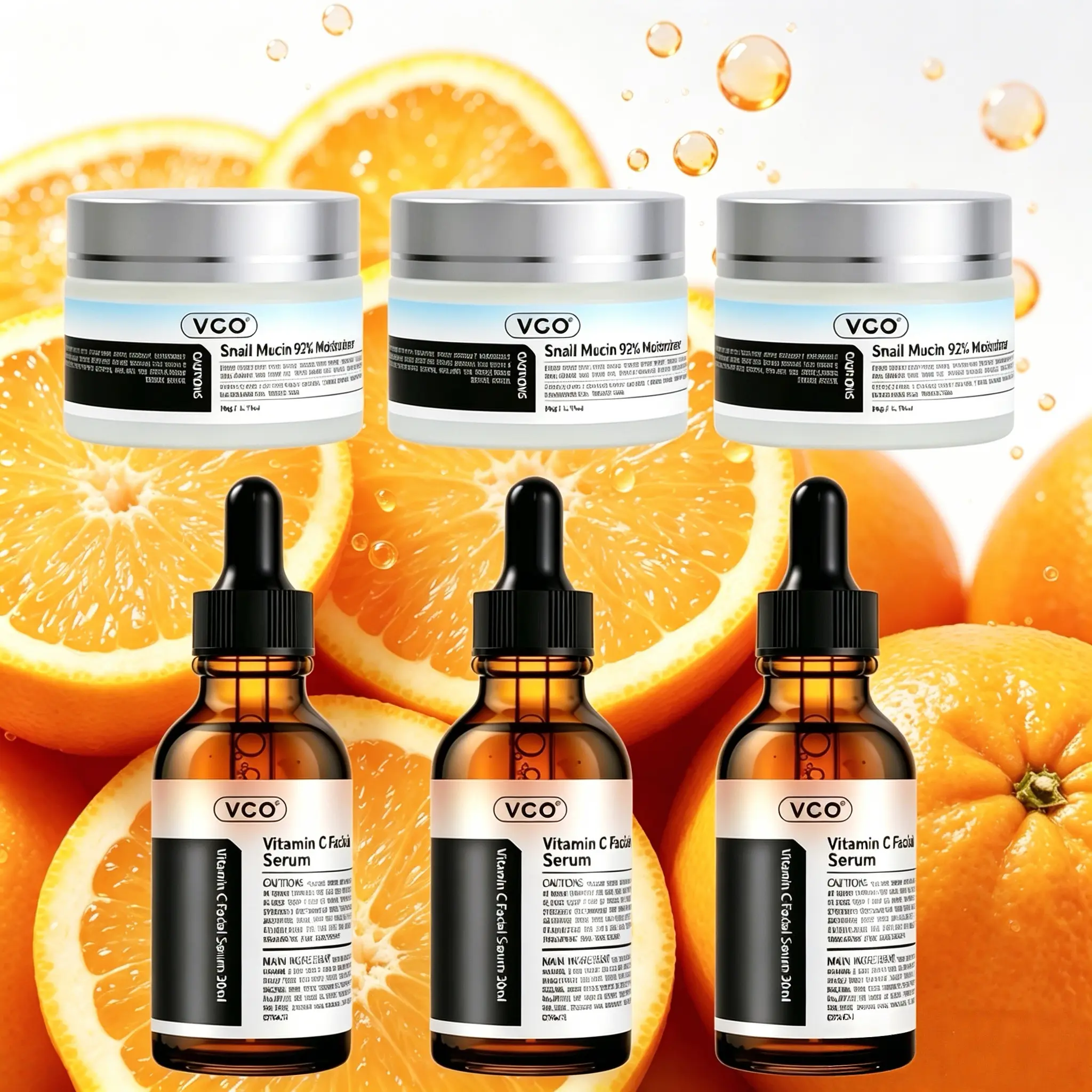VGO Vitamin C Face Serum, Hydrating Serum with Vitamin C and Vitamin E, Hyaluronic Acid, Vitamin E & More, Serum for Dullness, Balanced Complexion Radiant Skin Repair Moisture Moisturizing Hydrate Anti Aging Moisturizer Lightweight Brightening
